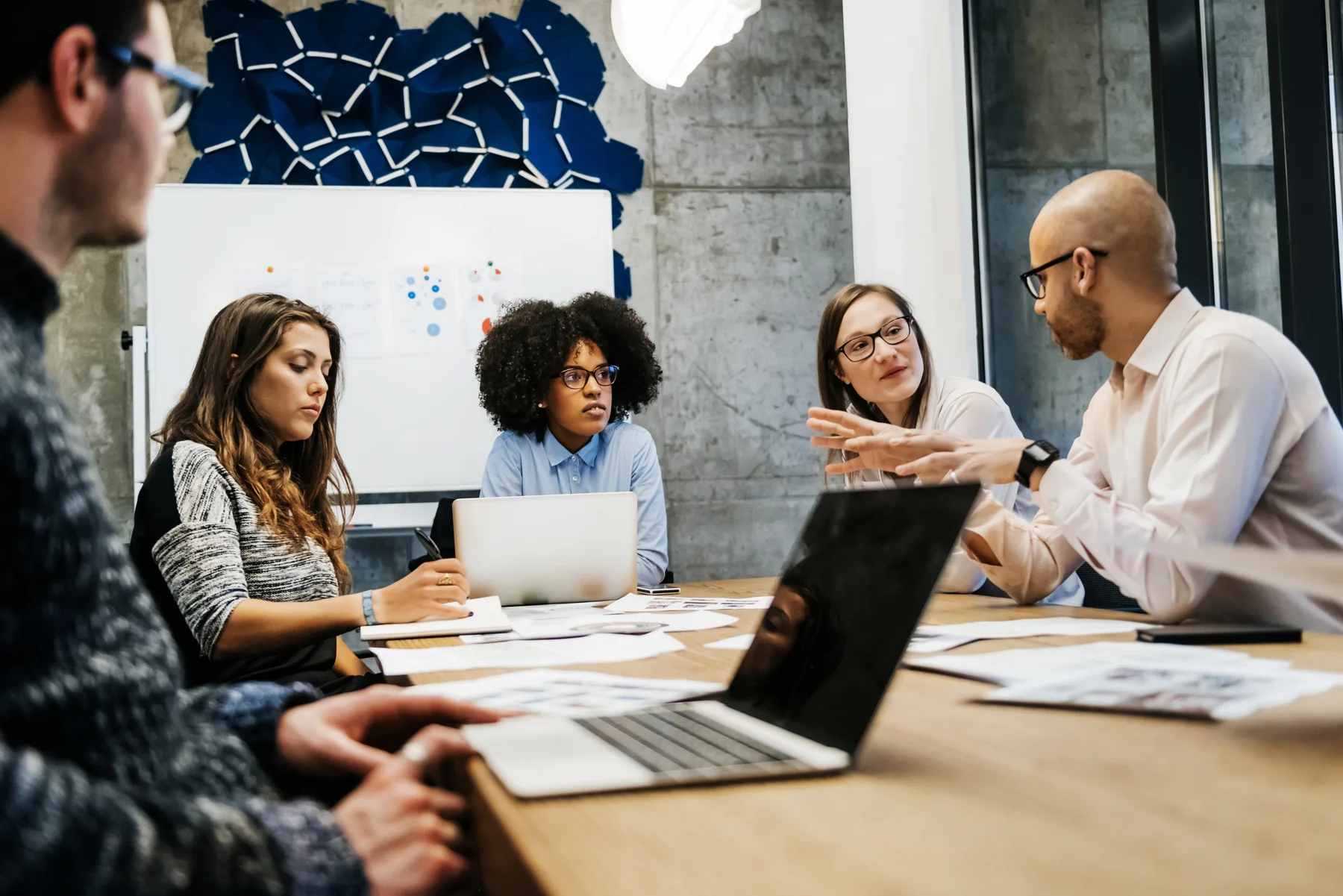 Team in a meeting